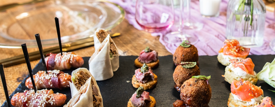 Delectable canapés for events.