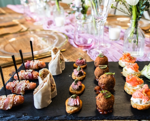 Delectable canapés for events.